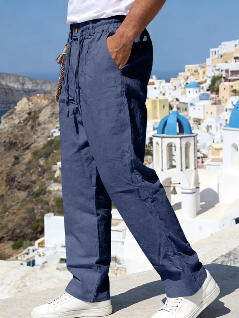 Men's Full Size Casual Drawstring Pants with Pockets Plus Size, image 9