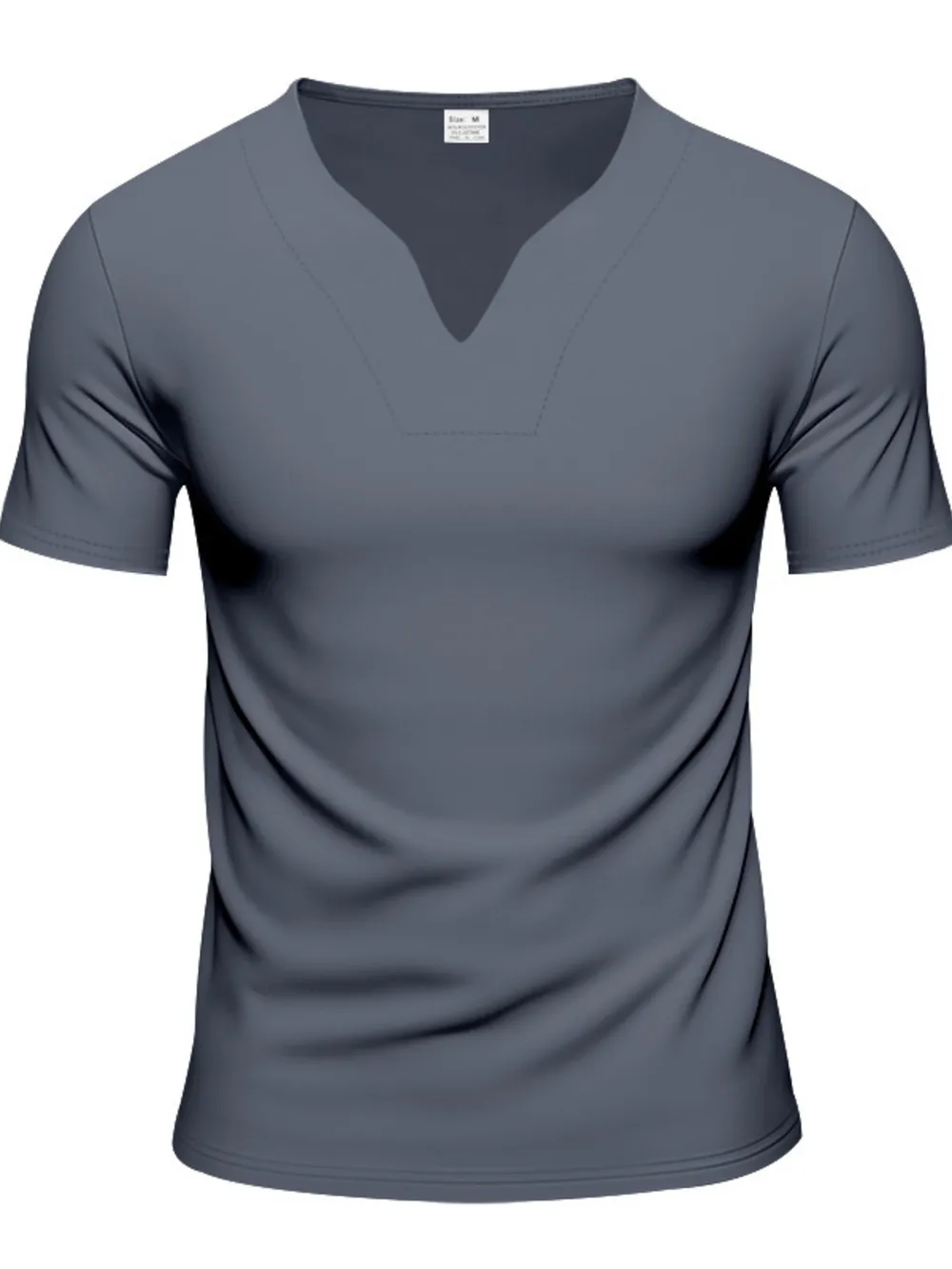 Men's Full Size Notched Short Sleeve T-Shirt Plus Size, image 9