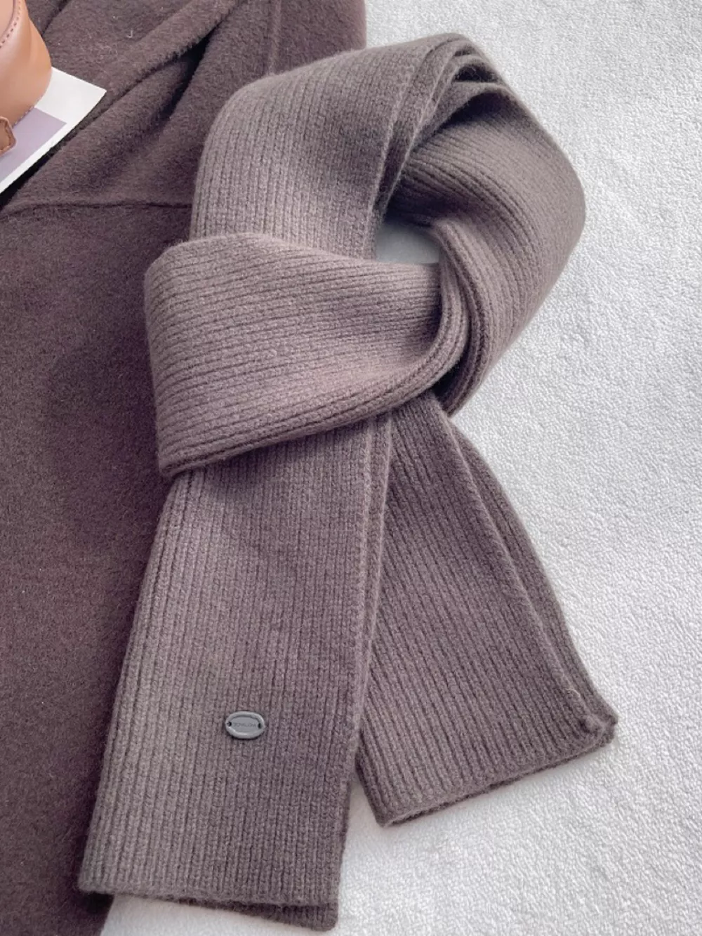 Pure Wool Soft Knit Scarf, image 4