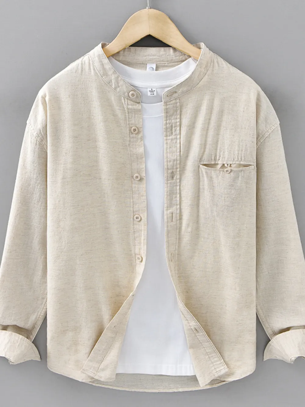 Men's Plus Size Casual Button Up Long Sleeve Shirt, image 4