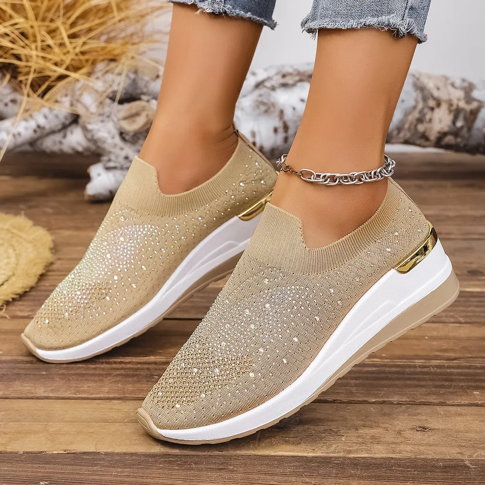 Rhinestone Wedge Sneakers, image 7