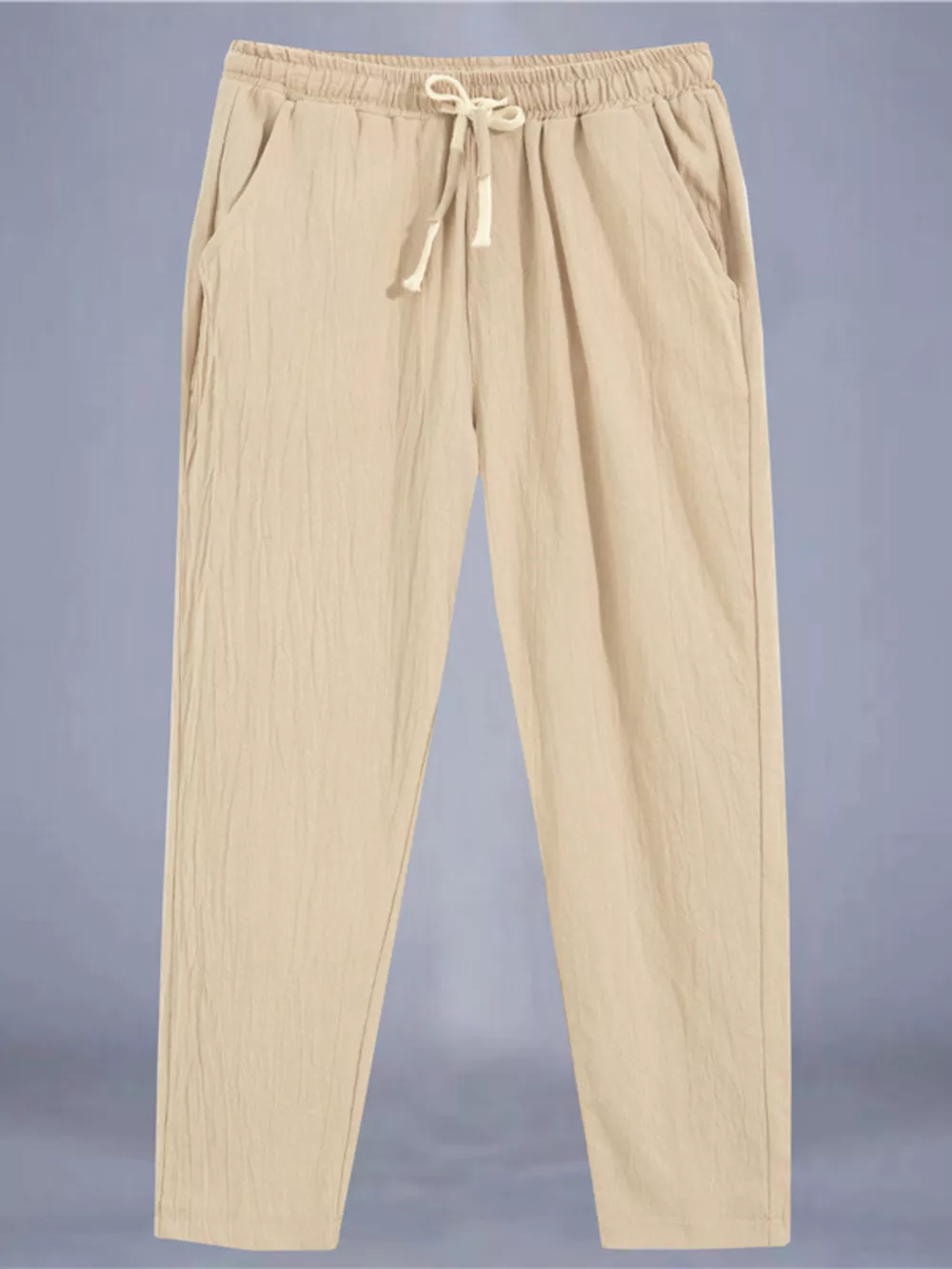 Men's Plus Size Drawstring Loose Fit Pants, image 4