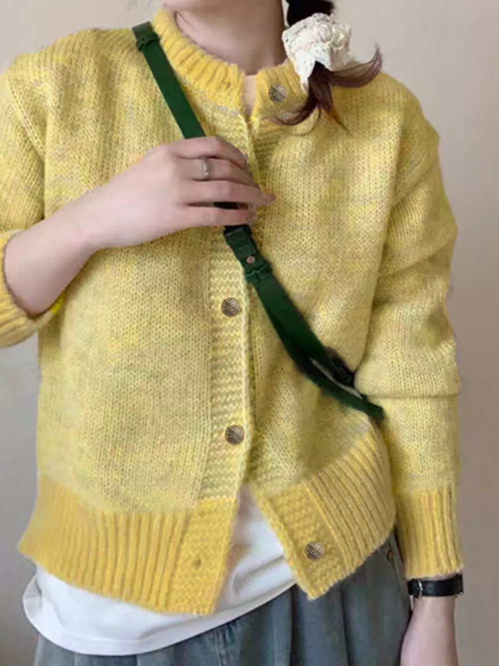 Color Block Button Up Cardigan, image 8