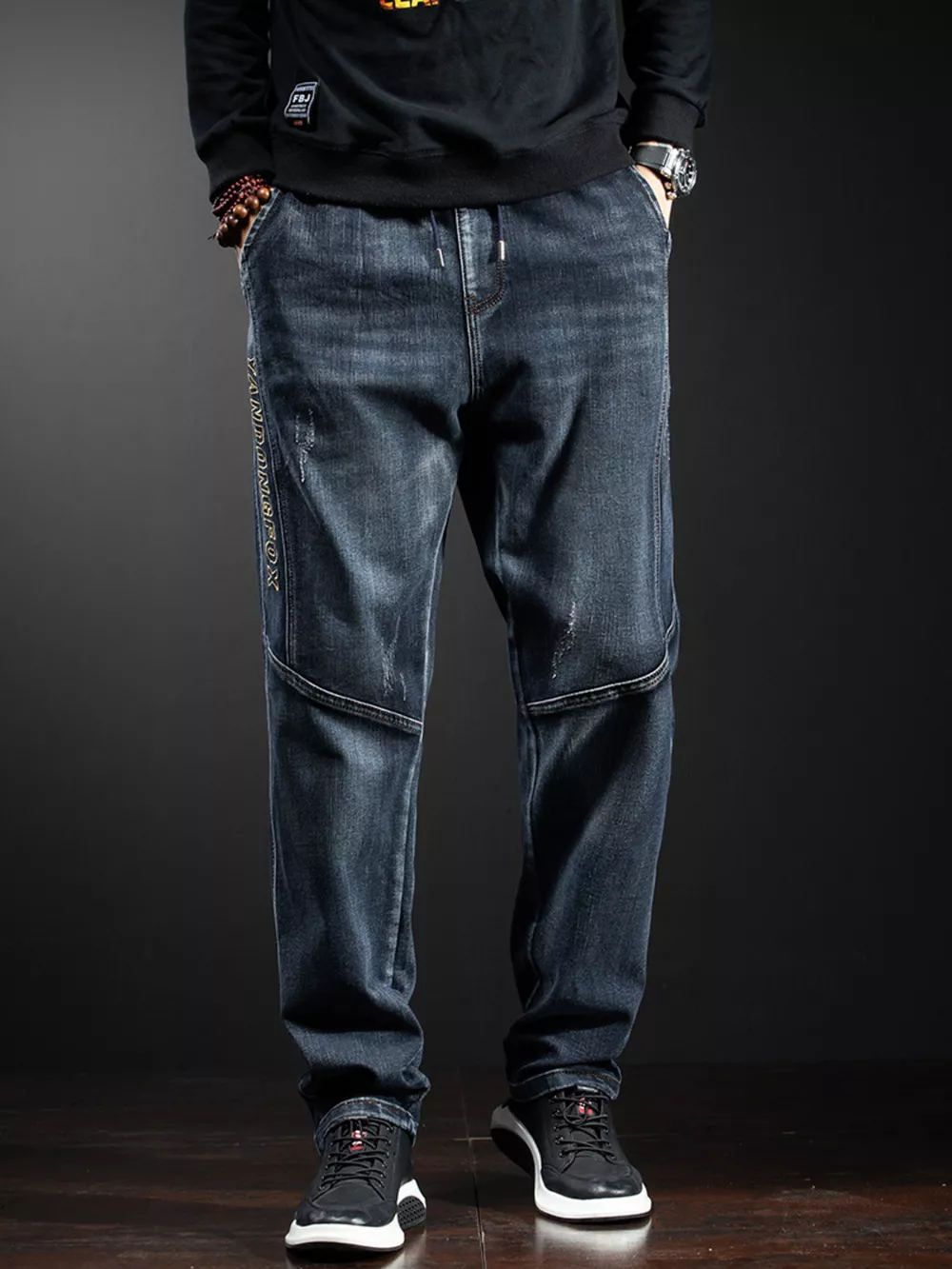 Men's Full Size Loose Fit Jeans Plus Size