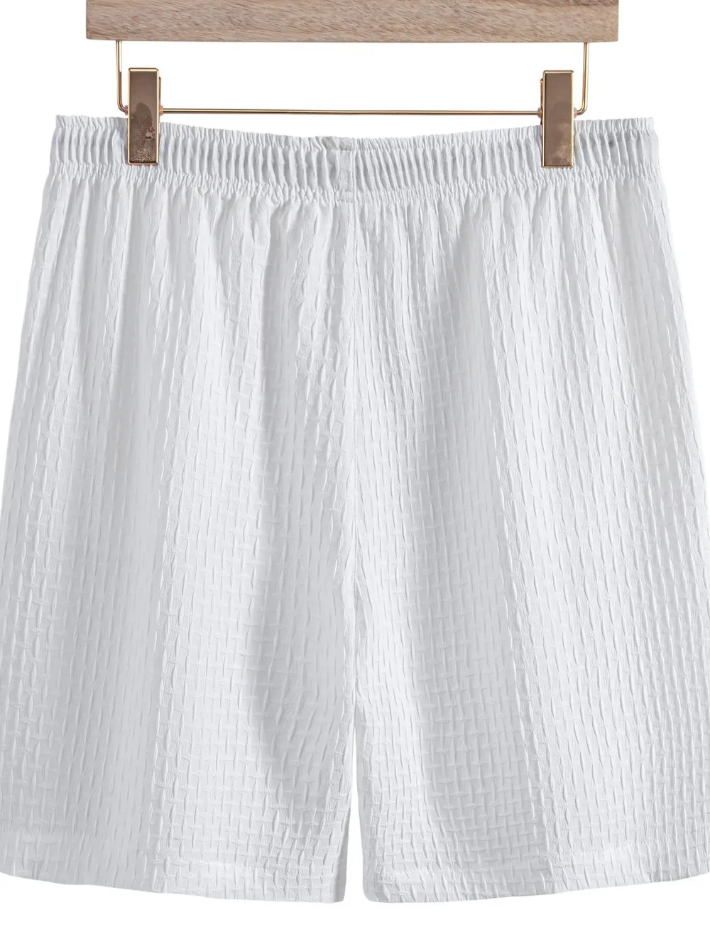 Men's Classic Textured Shorts with Elastic Waist, image 10