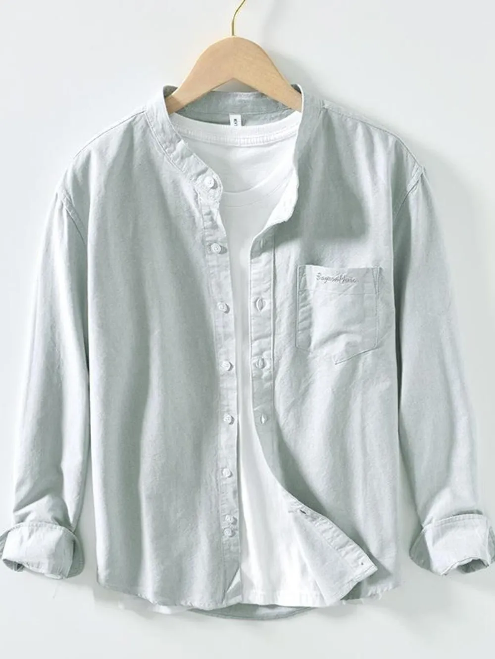 Men's Button Up Long Sleeve Shirt, image 2