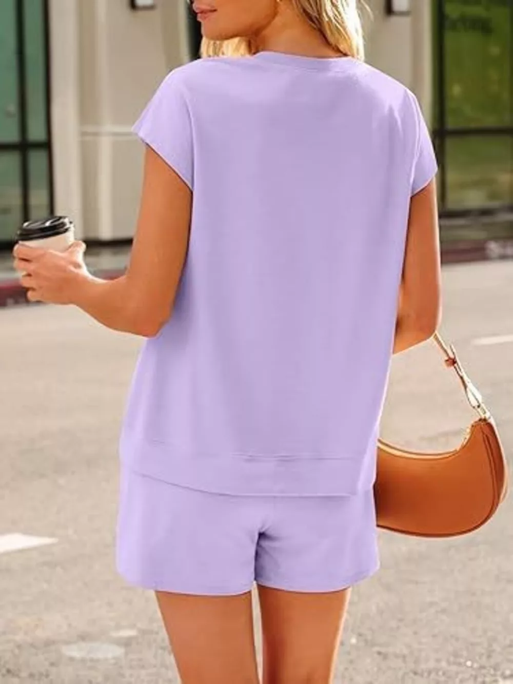 Button Detail Short Sleeve Top and Shorts Set, image 13