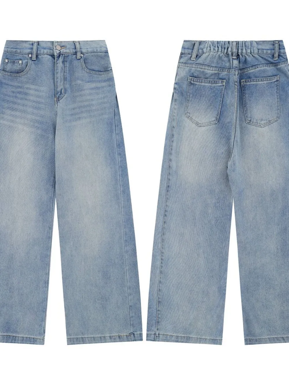 Men's High-Waist Wide Leg Relaxed Fit Jeans, image 4