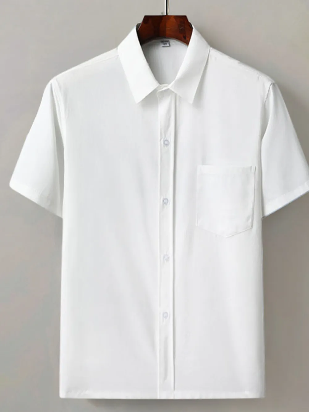 Men's Full Size Button Up Short Sleeve Shirt Plus Size, image 3