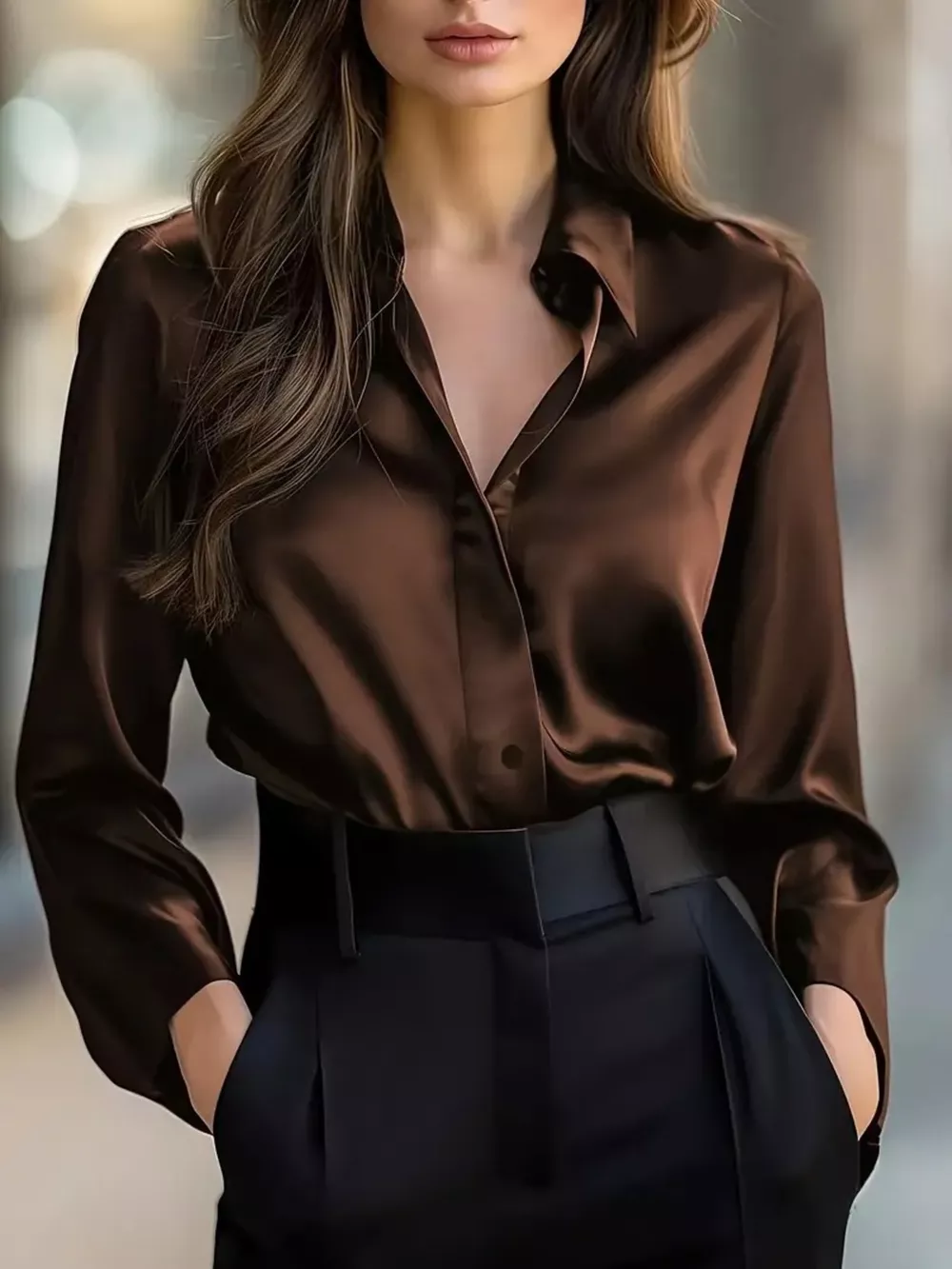 Button Down Collared Neck Long Sleeve Shirt, image 11