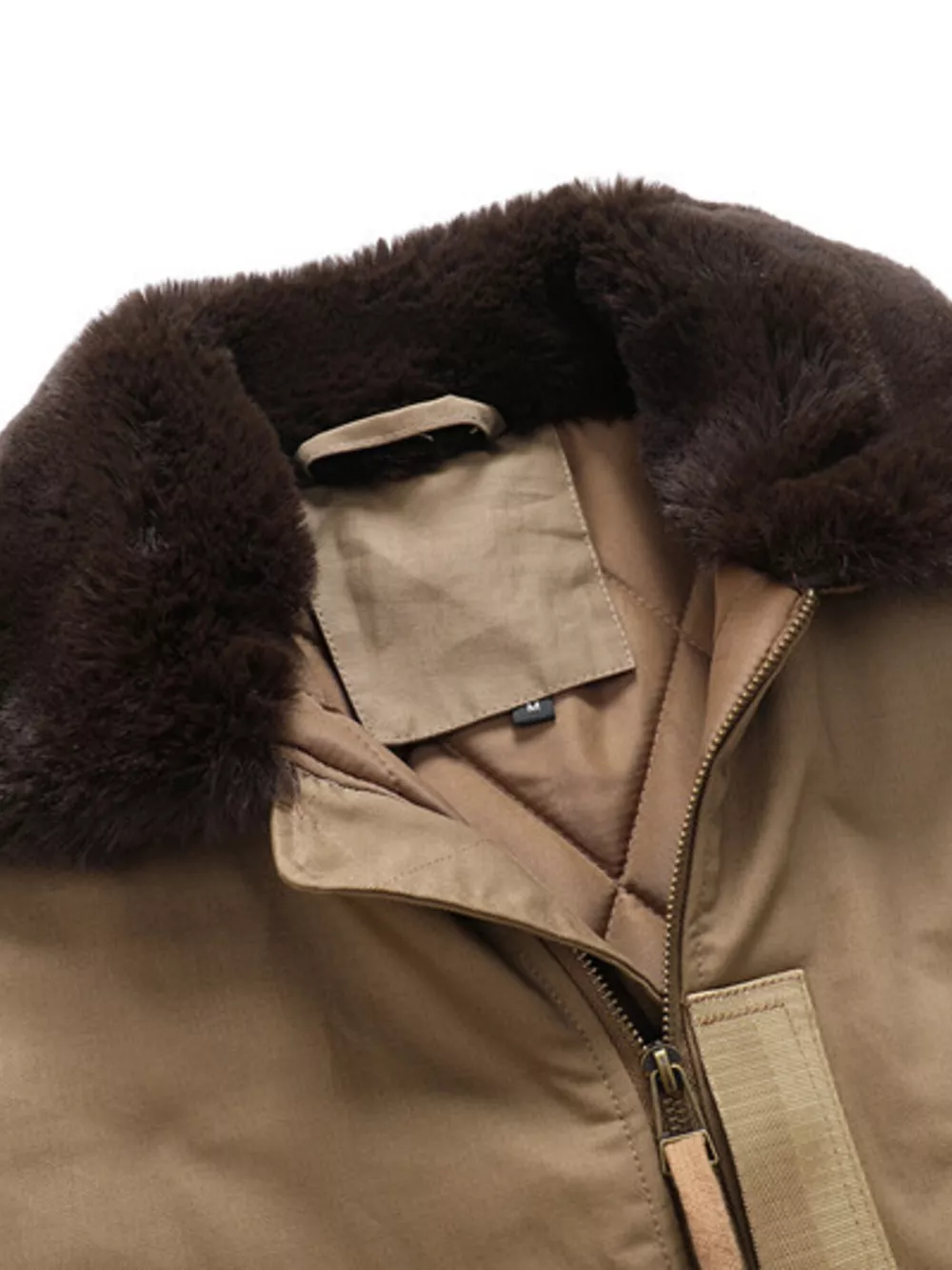 Men's Full Size Vintage Fur Collar Zip Up Jacket Plus Size, image 11