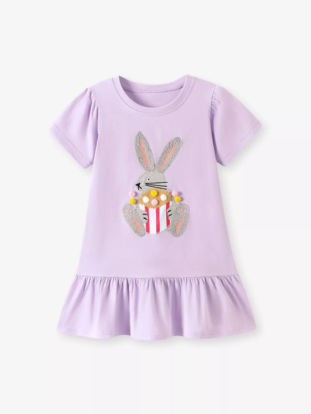 Children's Bunny Ruffled Hem Dress, image 2