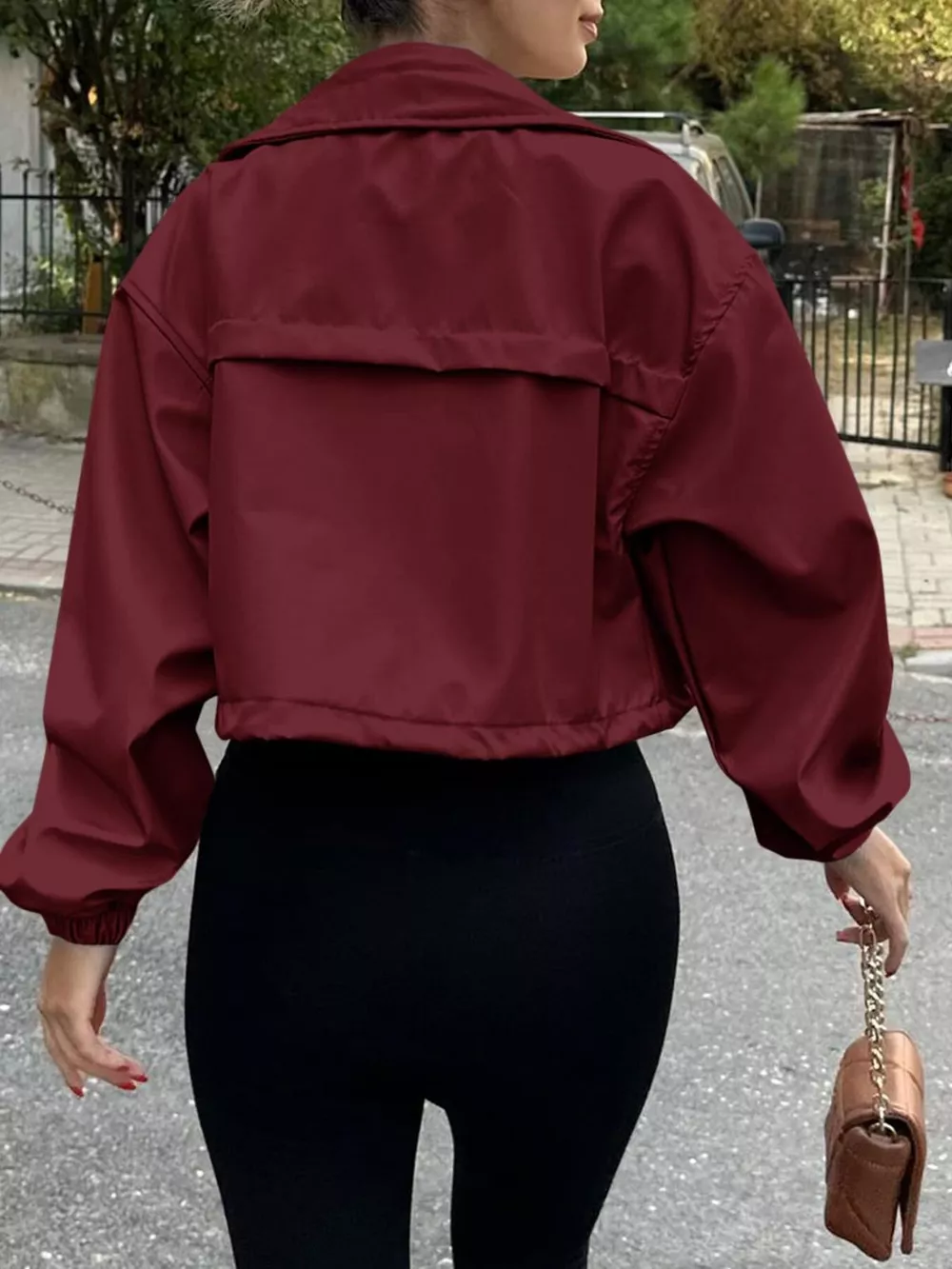 Drawstring Hem Zip Up Jacket, image 22