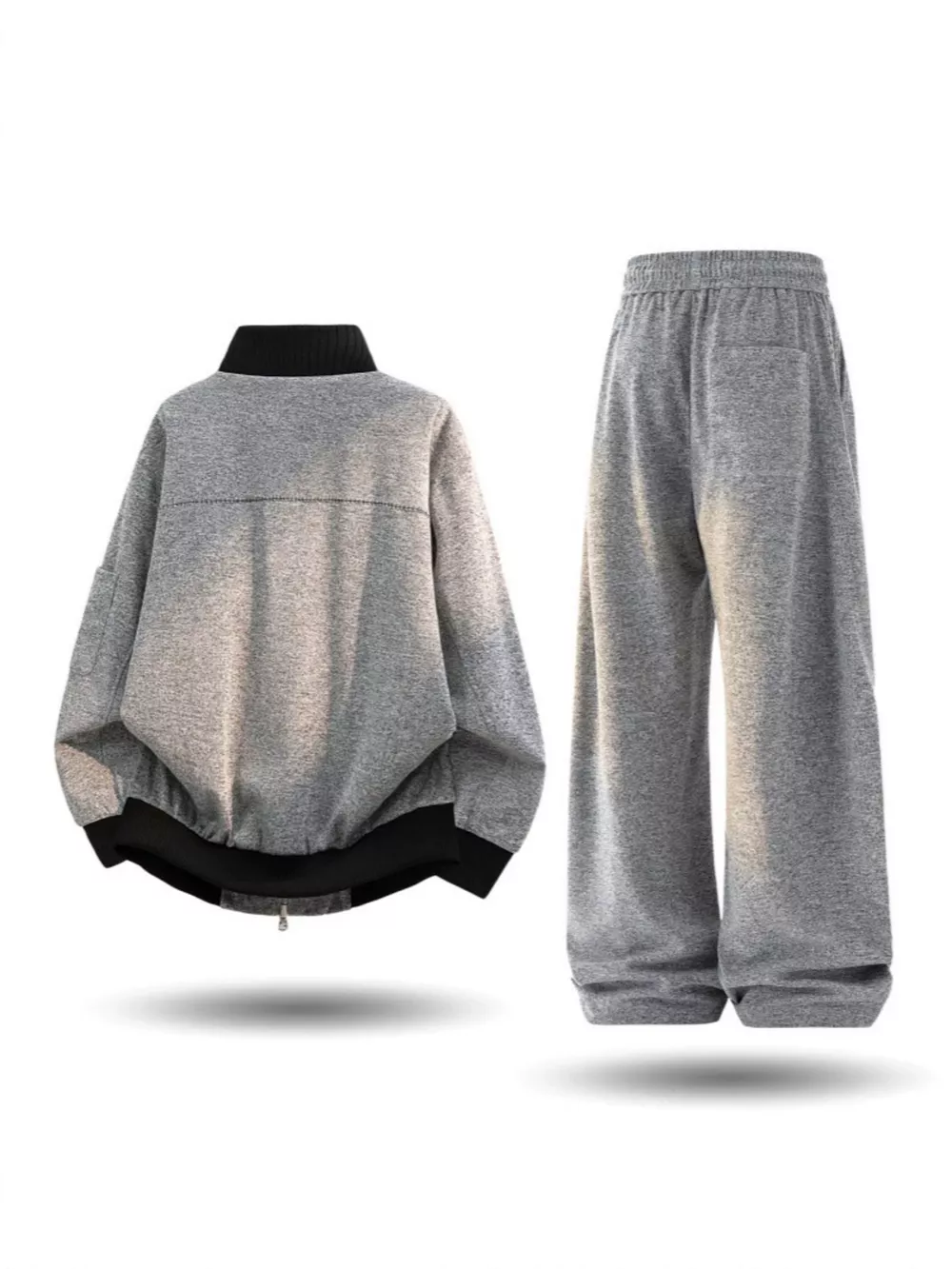 Men's Plus Size Thick Jacket and Pants Tracksuit Set, image 4