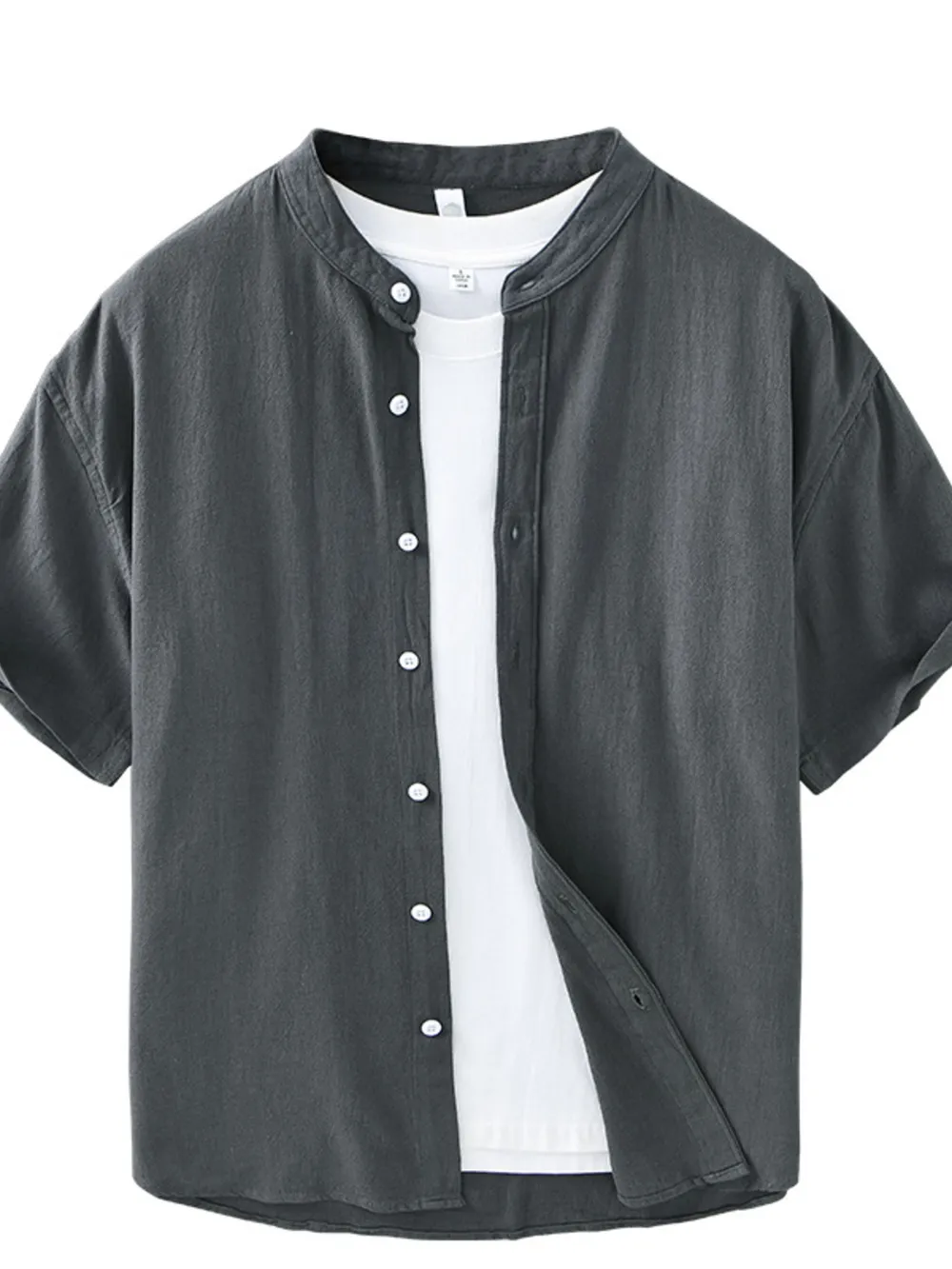Men's Plus Size Button Up Short Sleeve Shirt, image 6