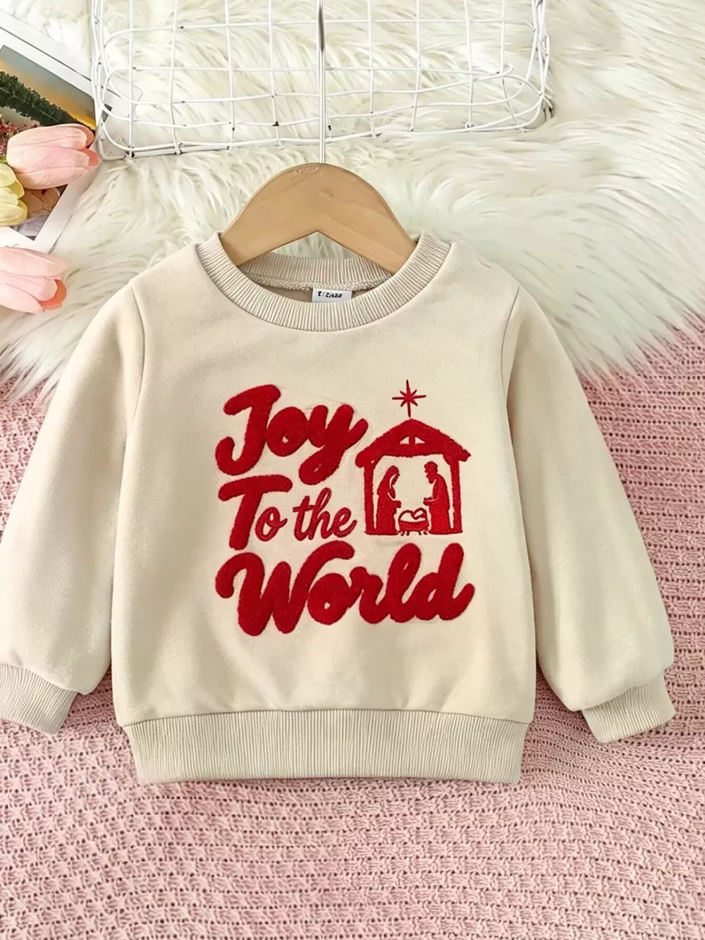Children's Joy to the World Graphic Crew Neck Sweatshirt