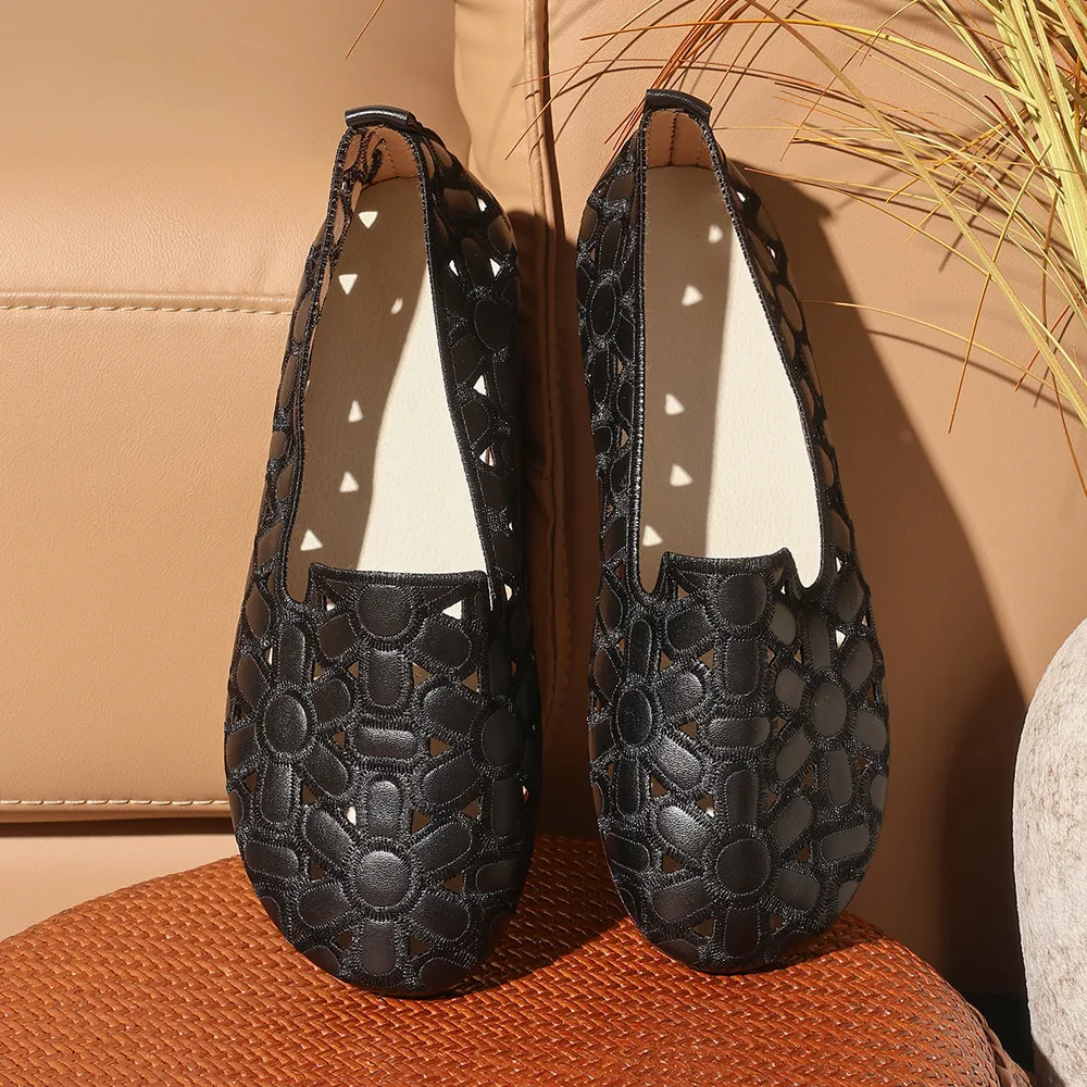 Cutout Round Toe Slip-Ons, image 6