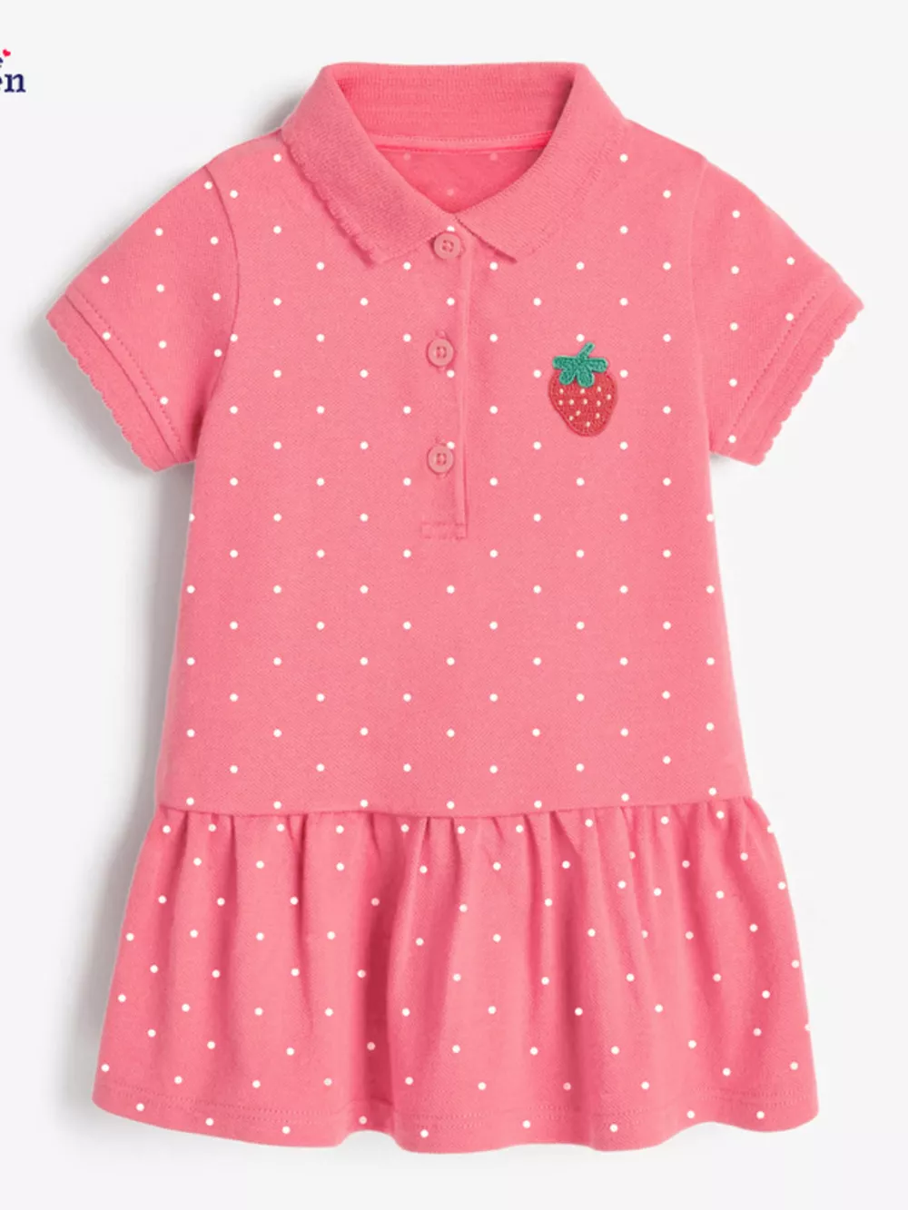 Children's Button Detail Short Sleeve Dress, image 9