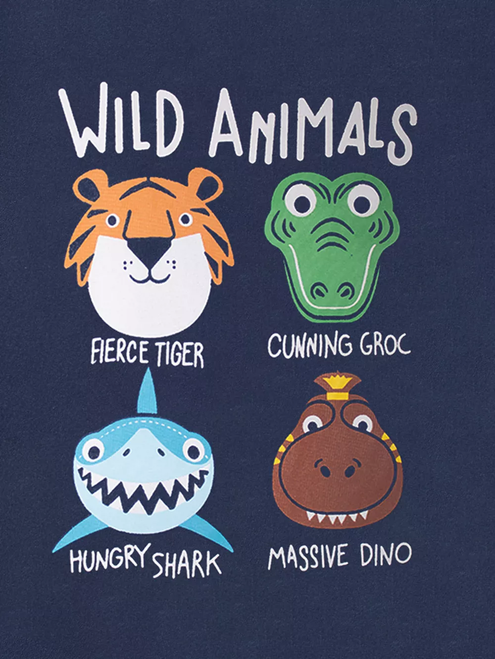 Children's Wild Animals Graphic Crew Neck T-Shirt, image 4