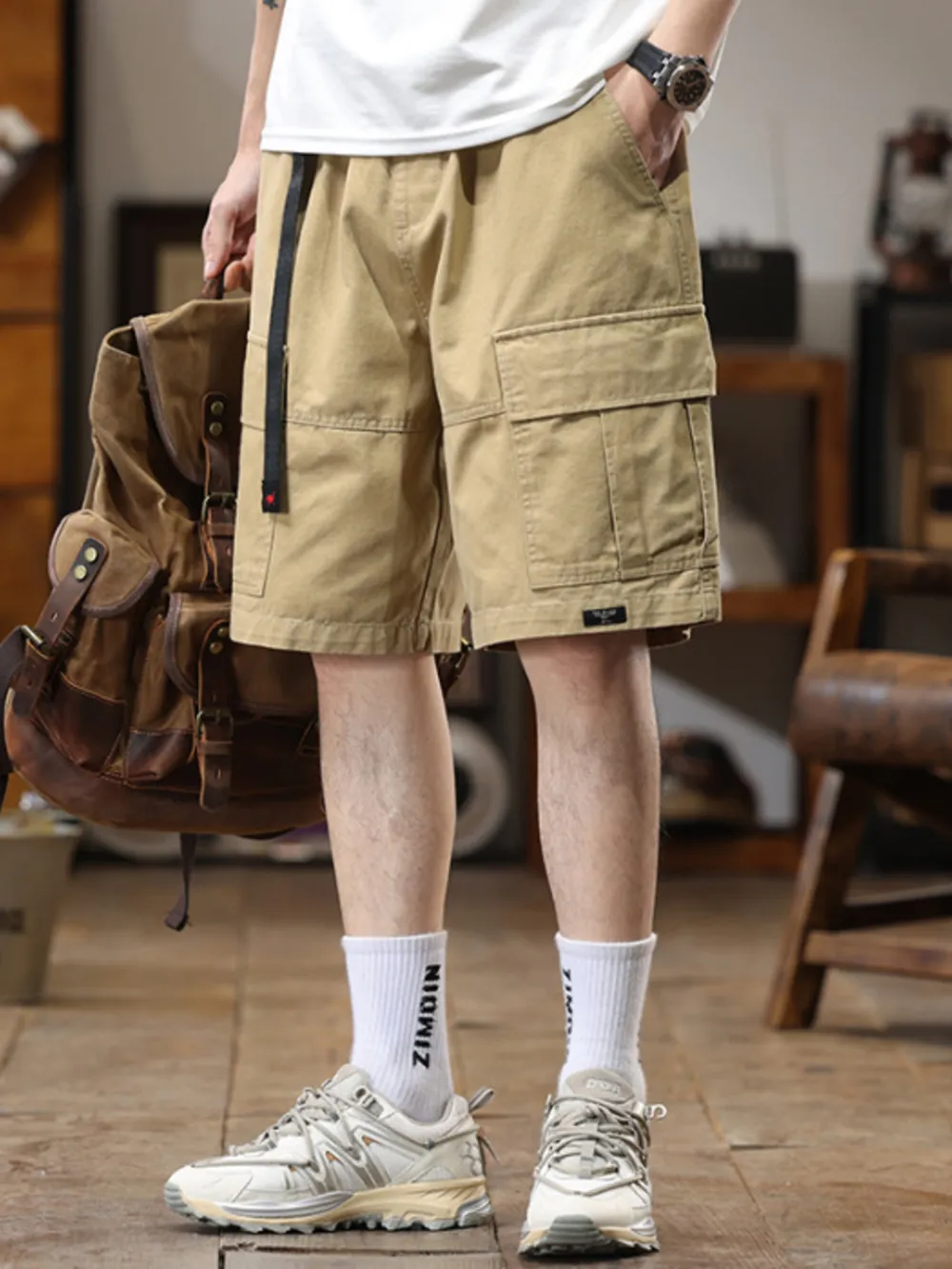 Men's Plus Size Casual Cargo Shorts, image 6