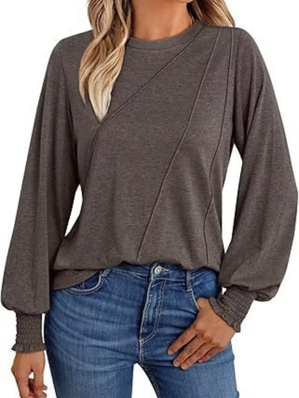 Round Neck Long Sleeve Top, image 25