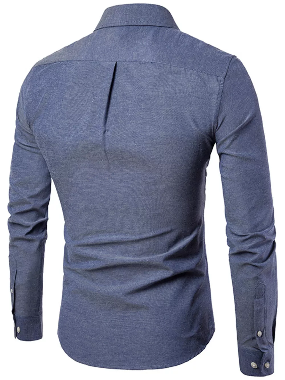 Men's Plus Size Slim Fit Long Sleeve Button-Down Shirt, image 5