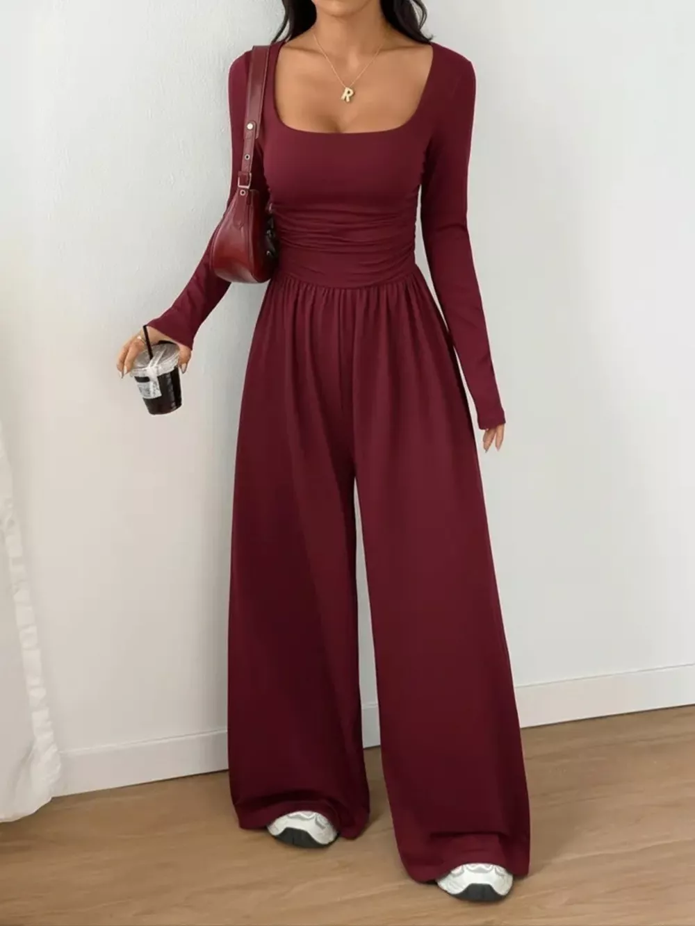 Scoop Neck Wide Leg Jumpsuit, image 5