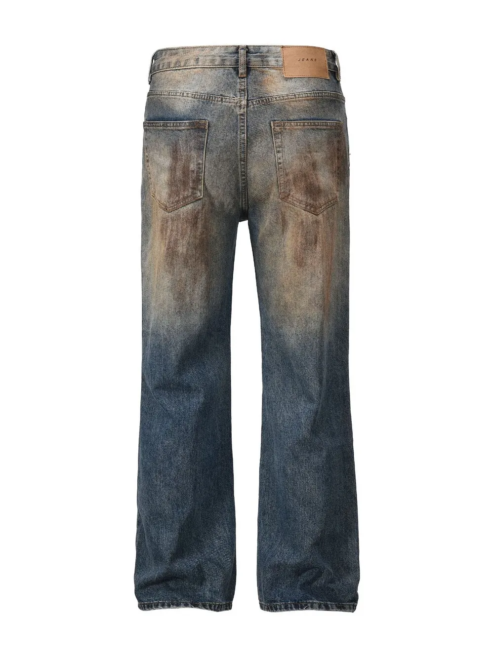Men's Distressed Bleached Loose Fit Jeans, image 5
