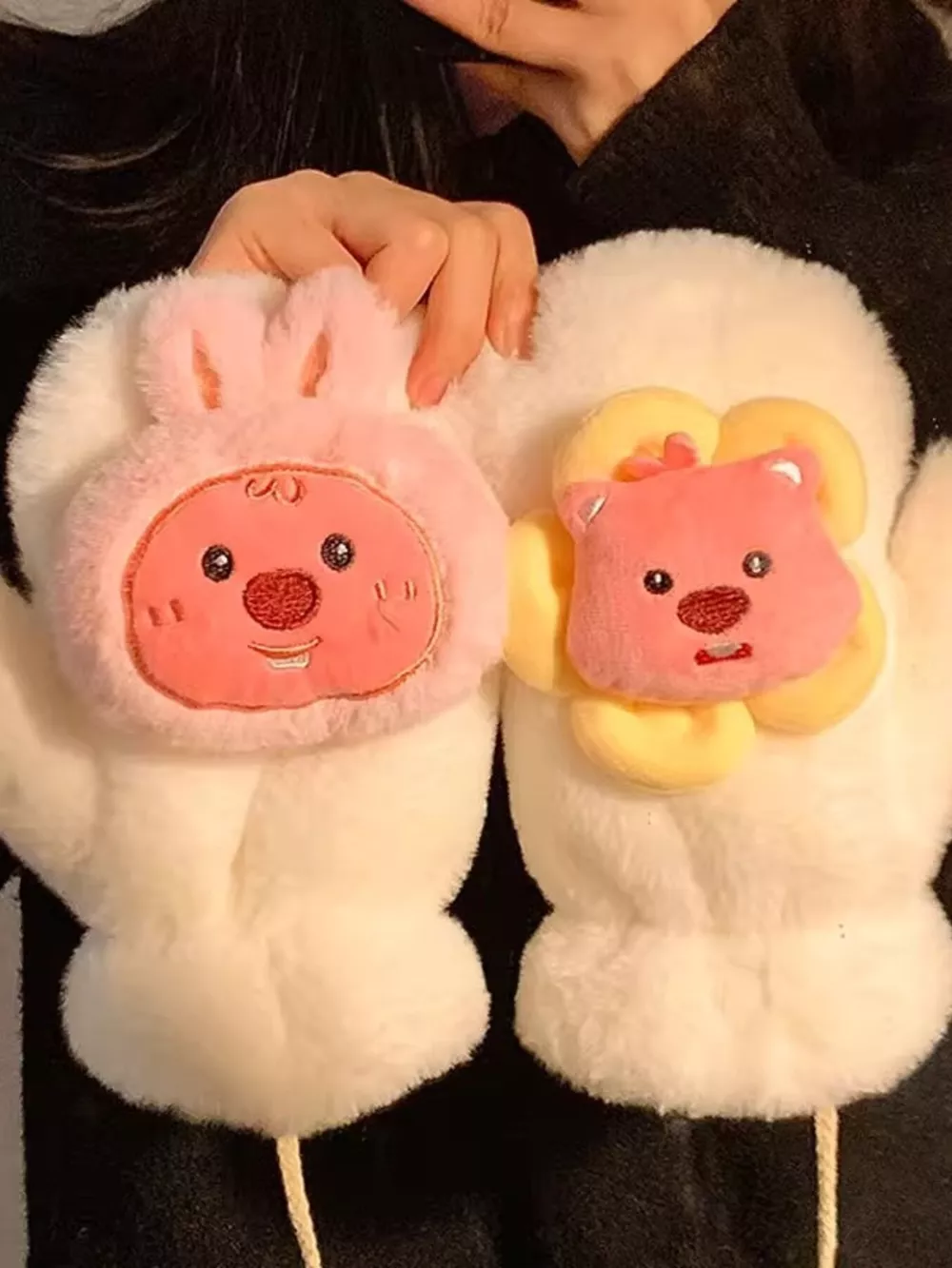 Cartoon Plush Warm Gloves, image 5