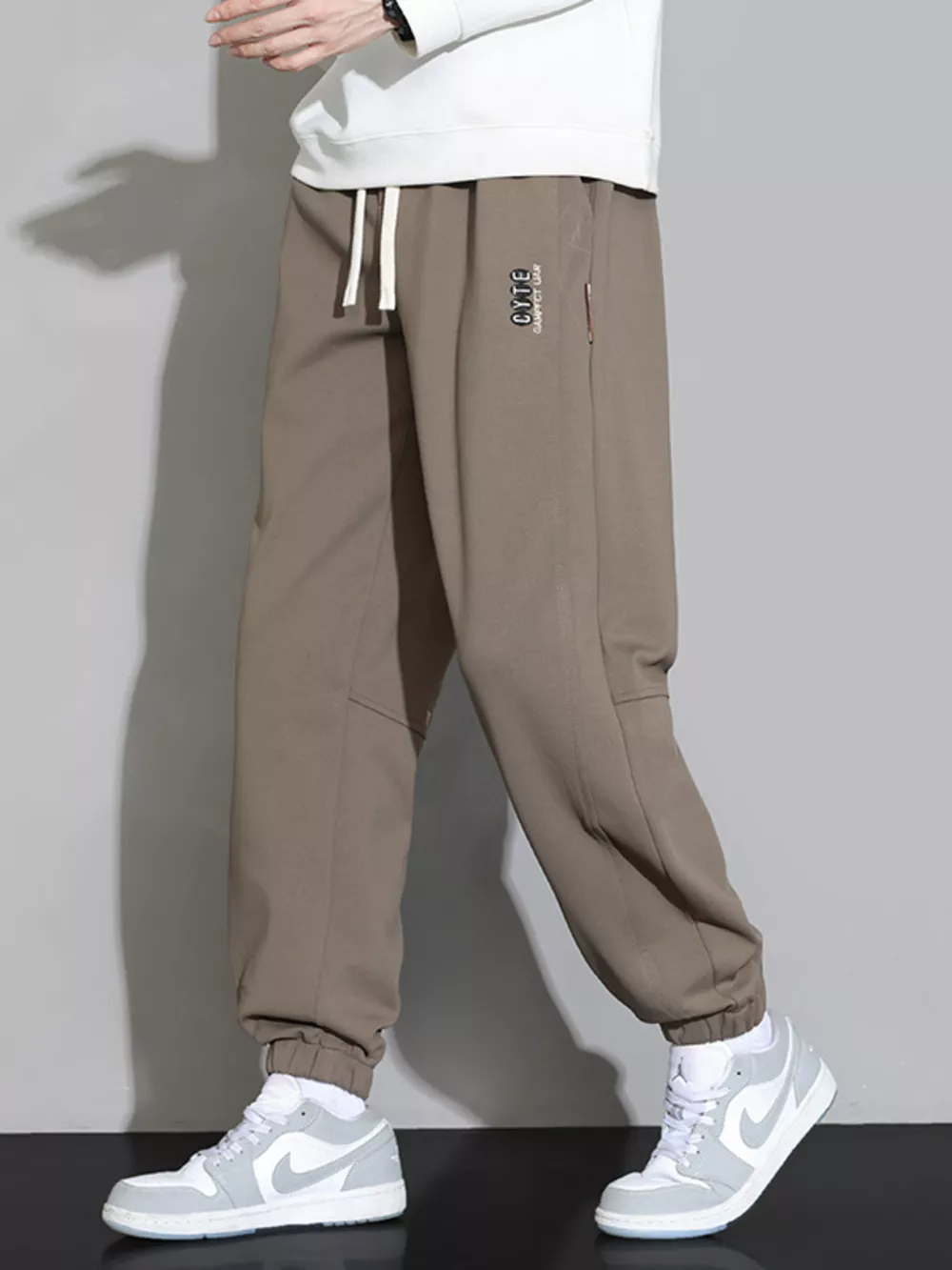 Men's Plus Size Casual Jogger Pants with Drawstring, image 9