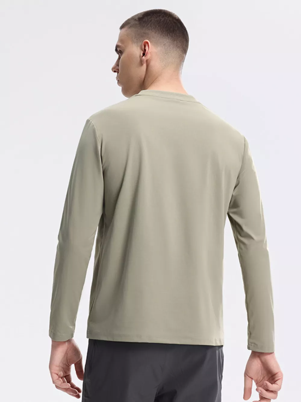 Men's Plus Size Casual Long Sleeve Active Sweatshirt with Zipper Pocket, image 3