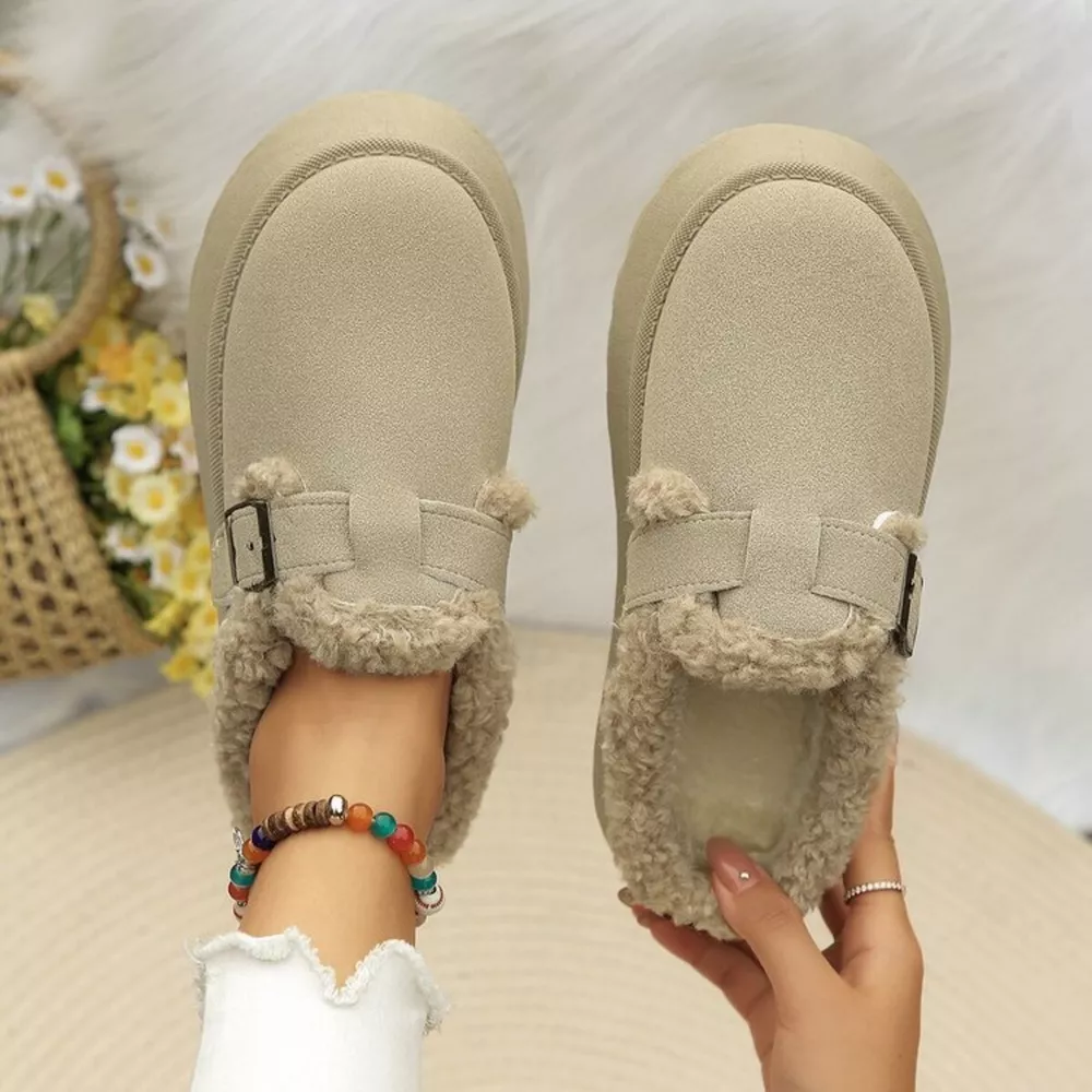 Round Toe Platform Fleece-Lined Slip-Ons, image 6