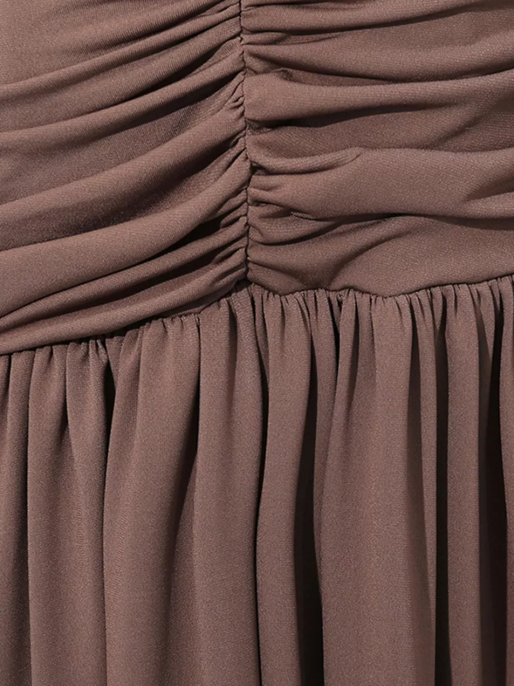 Ruched Long-Sleeve Maxi Dress with Cutout Detail, image 9