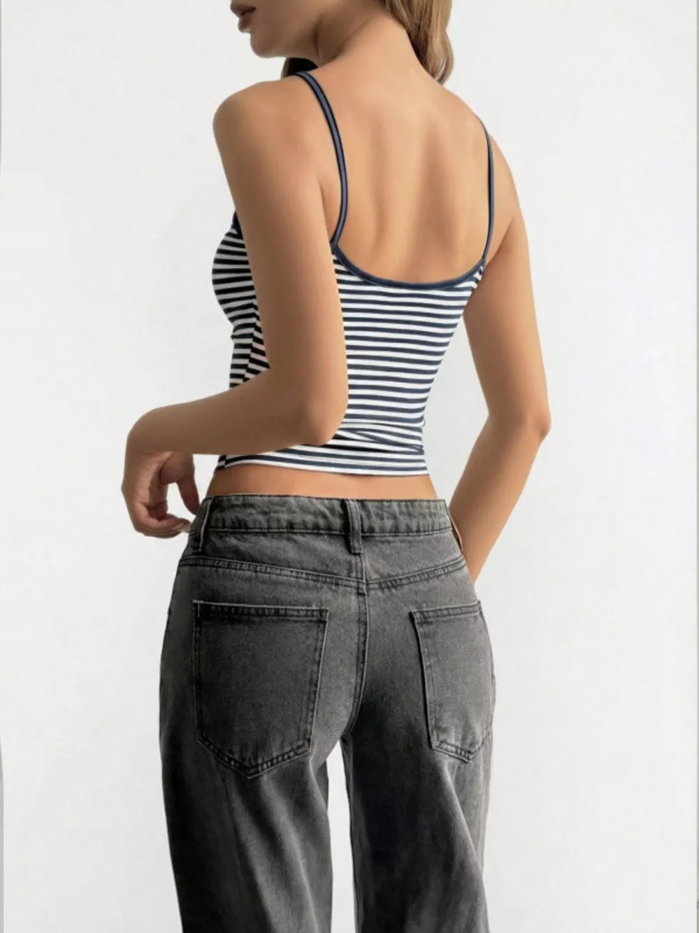 Striped Scoop Neck Cami, image 12