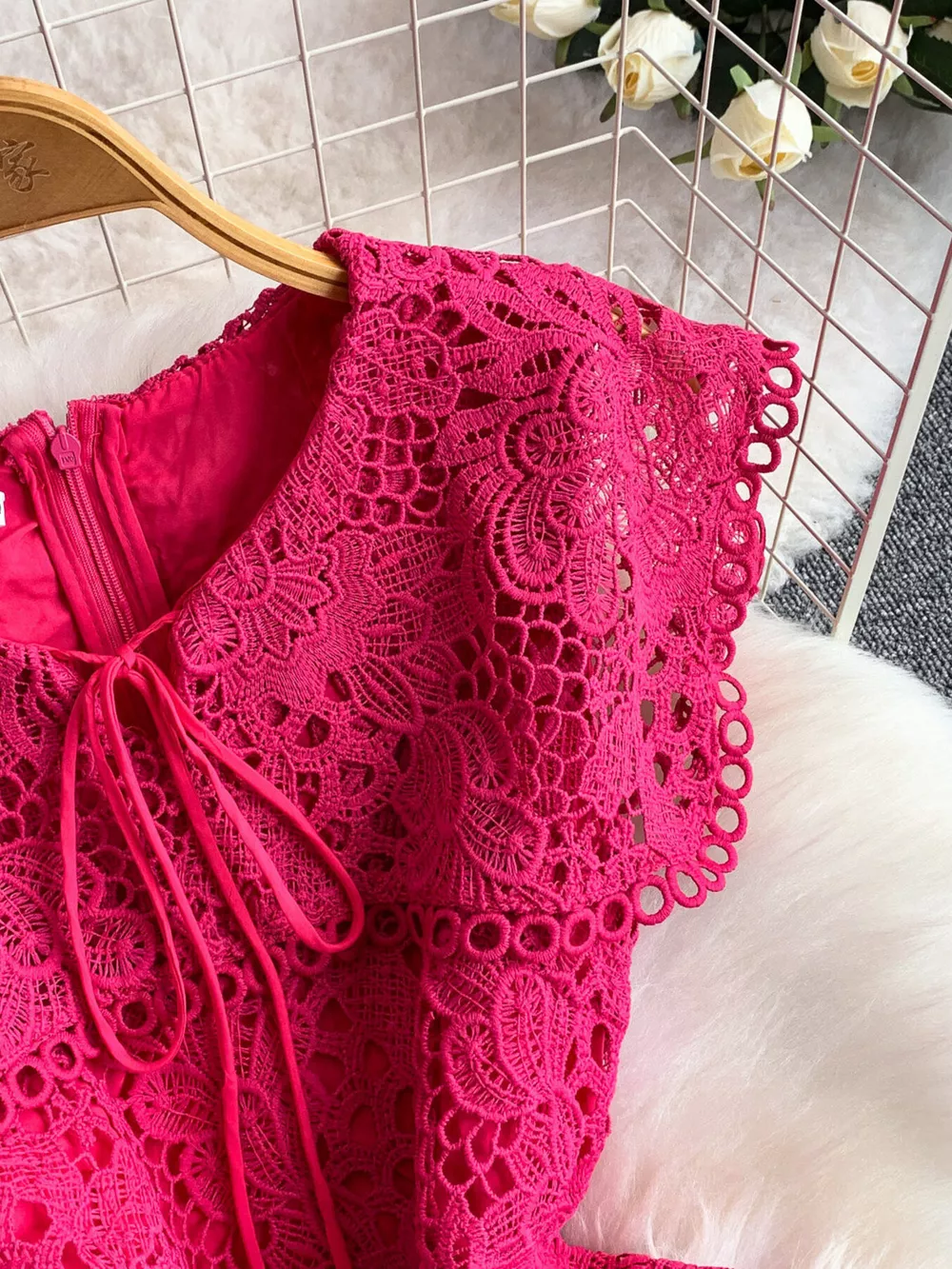 Lace Sleeveless A-Line Dress, image 6