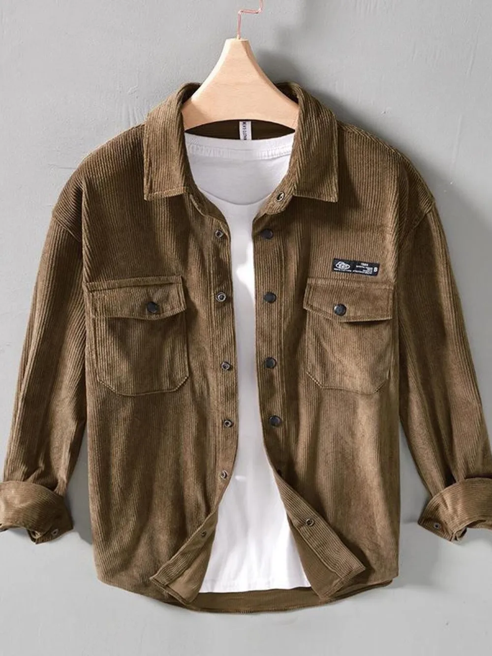 Men's Button Up Long Sleeve Shirt, image 3