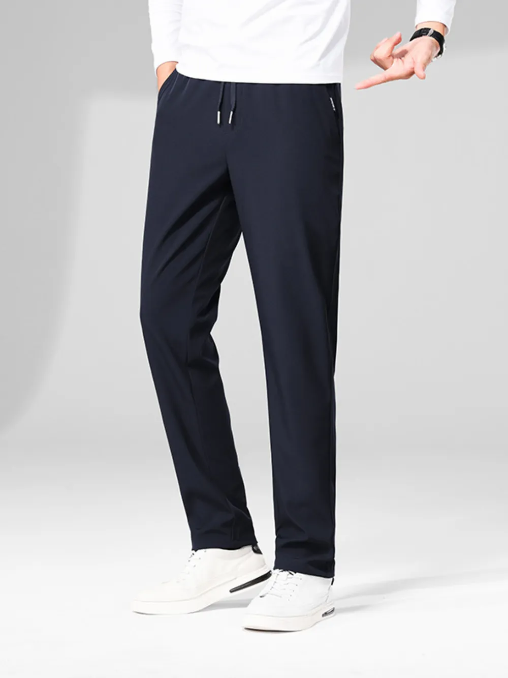 Men's Plus Size Drawstring Pants with Pockets, image 2