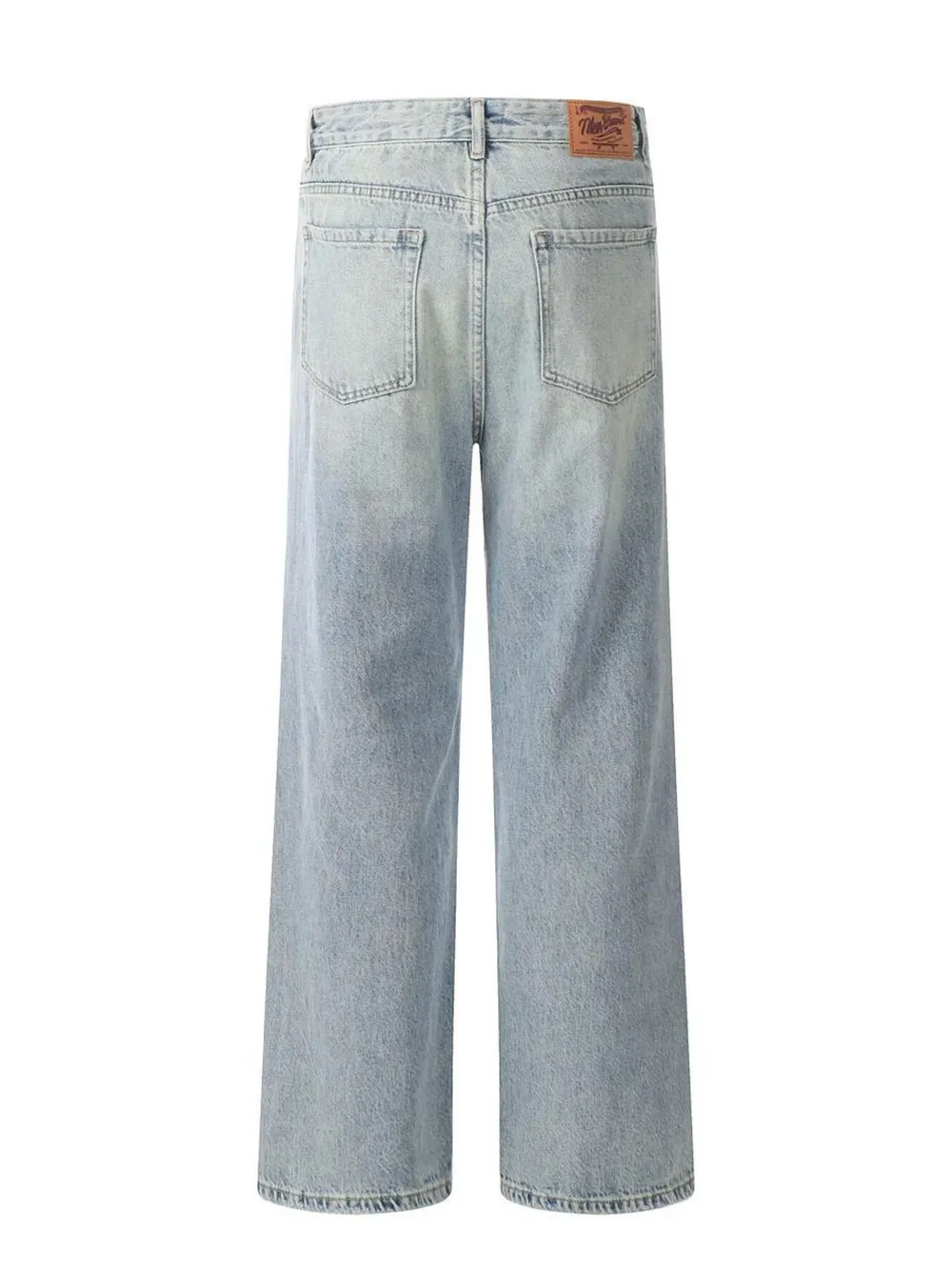Men's Wash High-Rise Wide Leg Jeans, image 3