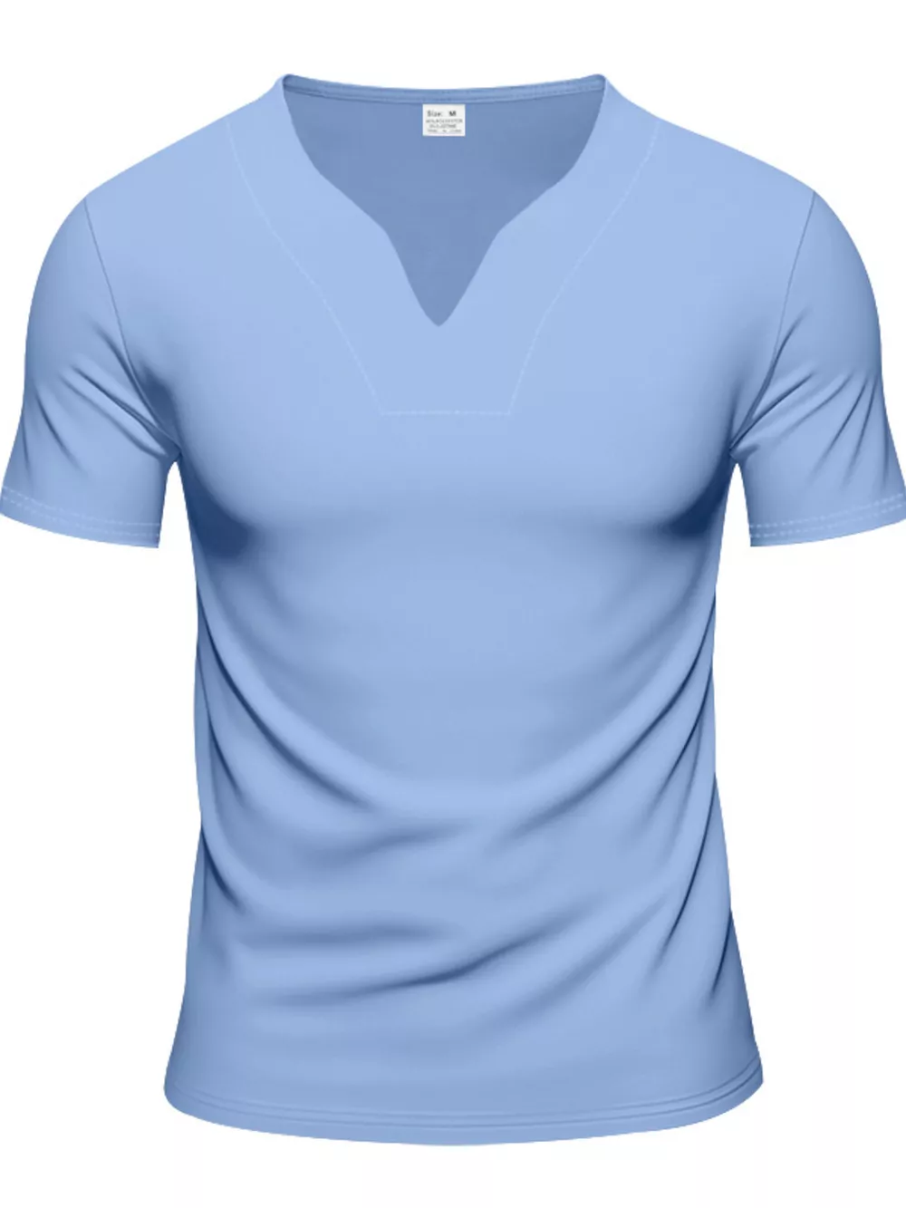 Men's Full Size Casual V-Neck Short Sleeve T-Shirt Plus Size, image 11