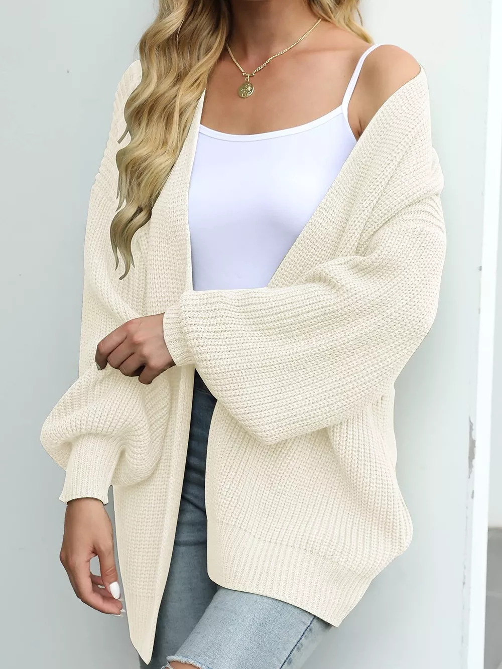 Chunky Knit Open Front Cardigan, image 13