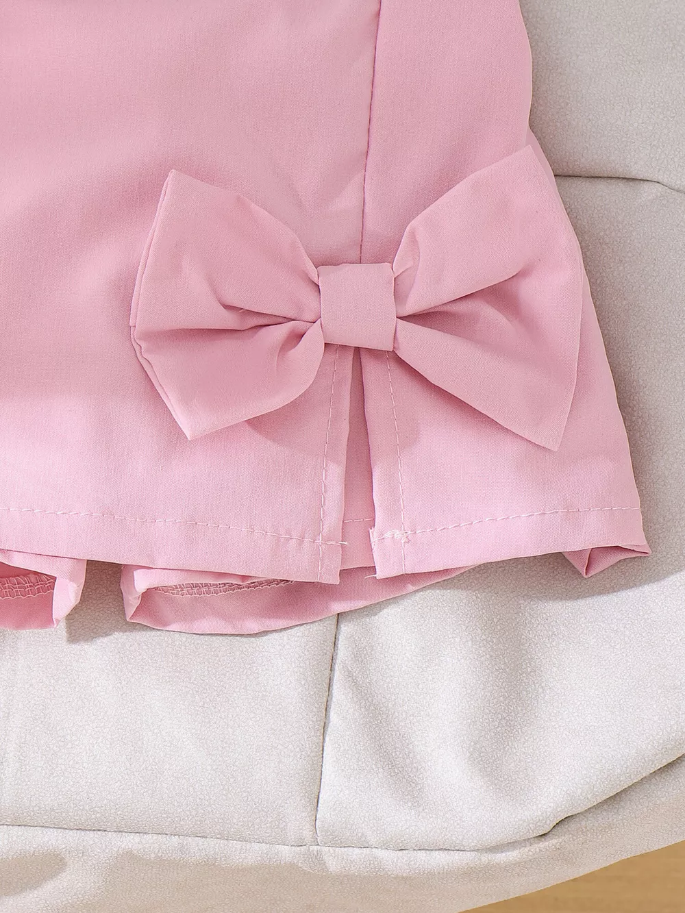 Children's Bow Button Up Vest and Skirt Set, image 5