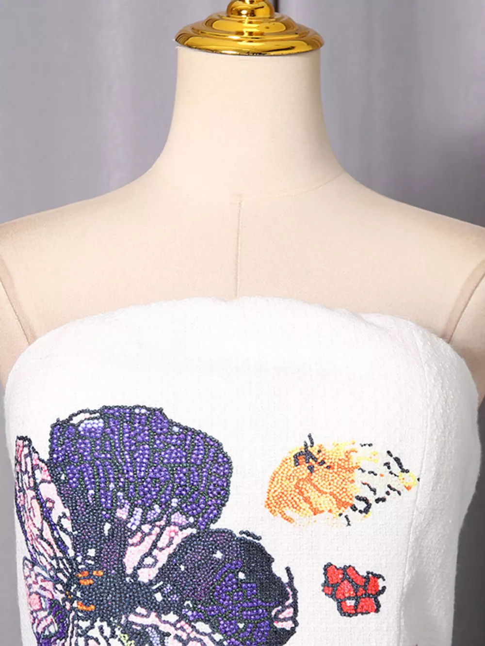 Strapless Floral Mini Dress, image 6
