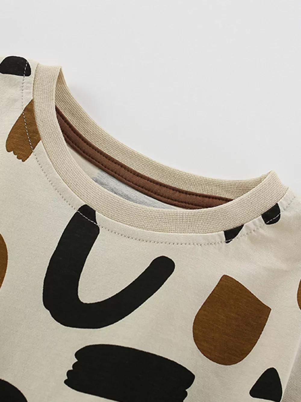 Children's Abstract Print Casual Tee and Shorts Set, image 3