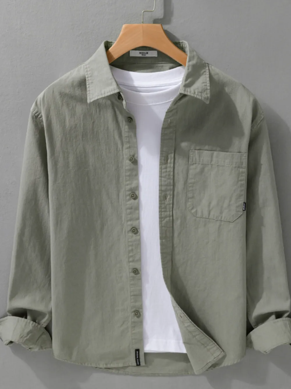 Men's Plus Size Button Up Long Sleeve Shirt, image 8