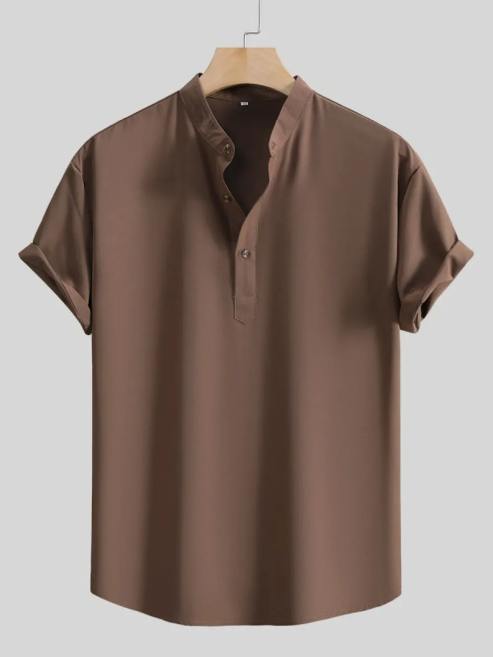 Men's Button Detail Short Sleeve Blouse, image 8