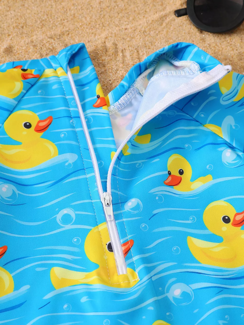 Children's Duck Print Short Sleeve Swimsuit, image 3