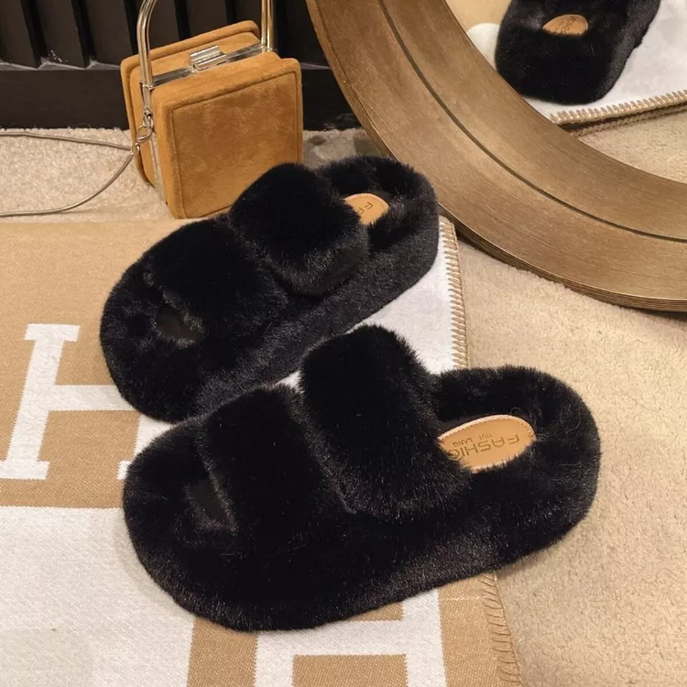 Fuzzy Open Toe Slippers, image 12