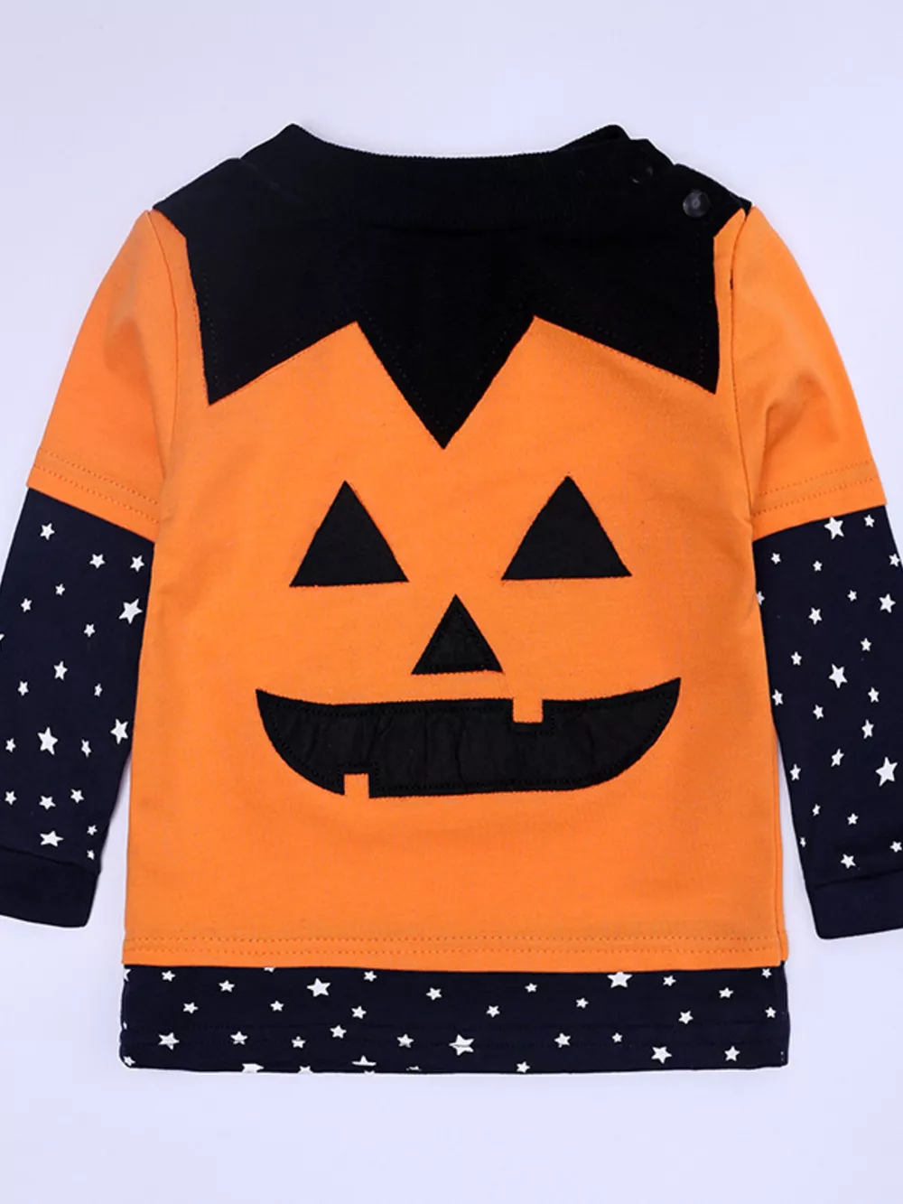 Children's Halloween Pumpkin Face Long Sleeve 4-Piece Set