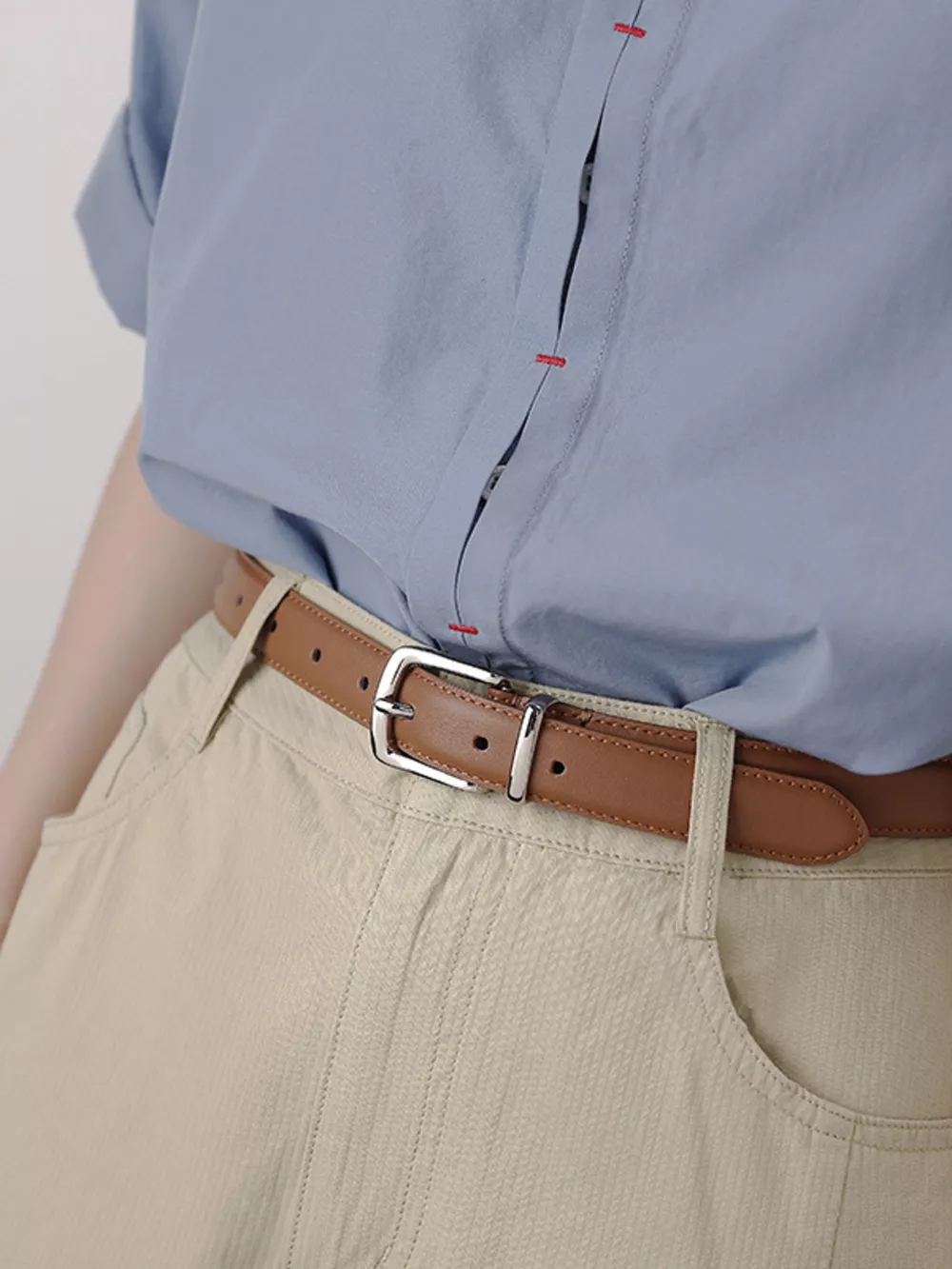 Classic Leather Skinny Belt, image 6
