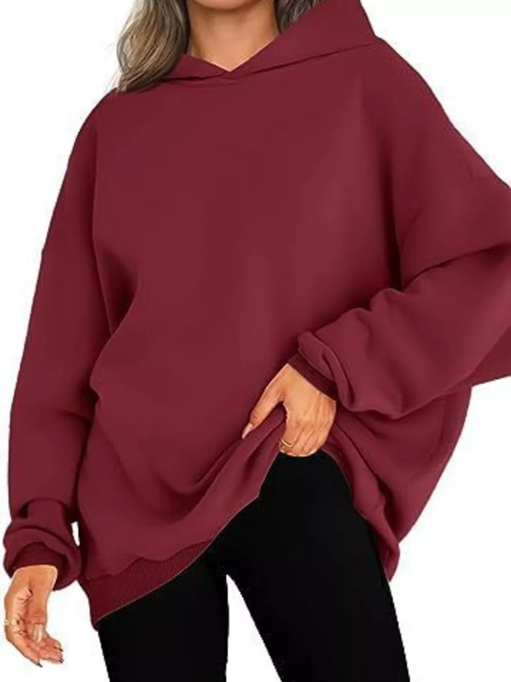 Drop Shoulder Long Sleeve Hoodie, image 31